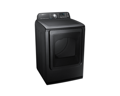 27" Samsung 7.4 Cu. Ft. Electric Dryer With Steam Sanitize in Black Stainless Steel - DVE50T7455V/AC