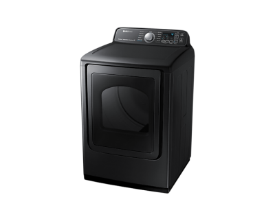27" Samsung 7.4 Cu. Ft. Electric Dryer With Steam Sanitize in Black Stainless Steel - DVE50T7455V/AC