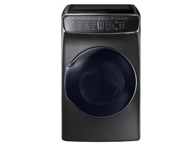 27" Samsung 7.5 Cu. Ft. Smart Gas Dryer With FlexDry in Black Stainless Steel - DVG60M9900V/A3