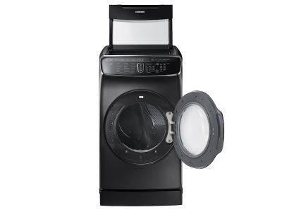 27" Samsung 7.5 Cu. Ft. Smart Gas Dryer With FlexDry in Black Stainless Steel - DVG60M9900V/A3