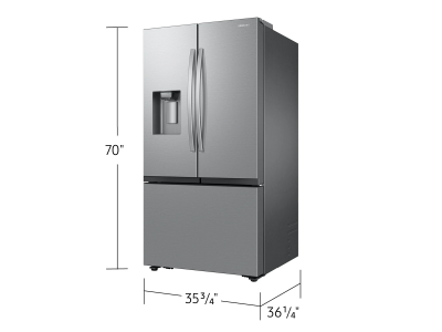 36" Samsung 3-Door French Door Refrigerator with External Water & Ice Dispenser - RF32CG5B30SRAA