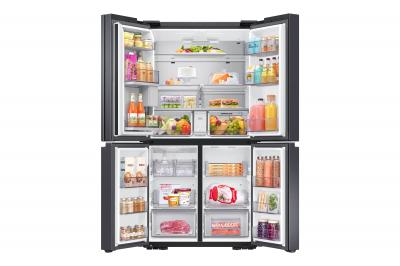 36" Samsung 22.8 Cu. Ft. French Door Refrigerator With Beverage Center In Black Stainless Steel - RF23A9671SG