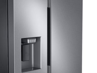 36" Samsung 27.4 cu. ft. Capacity Smart Side-by-Side Refrigerator in Stainless Steel - RS27T5201SR