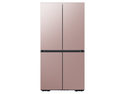 36" Samsung 29 Cu. Ft. Bespoke 4-Door Flex French Door Refrigerators With Champagne Rose Steel Panel - F-RF29A967QHQH