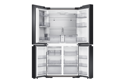 36" Samsung 29 Cu. Ft. Bespoke 4-Door Flex French Door Refrigerators With White Glass Panel - F-RF29A9673535