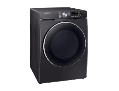 27" Samsung 7.5 Cu. Ft. Smart Electric Dryer With Steam Sanitize In Black Stainless Steel - DVE45R6300V