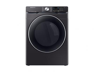 27" Samsung 7.5 Cu. Ft. Smart Electric Dryer With Steam Sanitize In Black Stainless Steel - DVE45R6300V