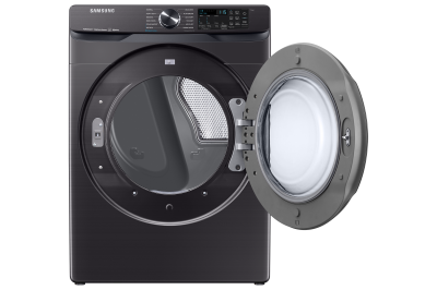27" Samsung 7.5 Cu. Ft. Smart Electric Dryer With Steam Sanitize In Black Stainless Steel - DVE50R8500V