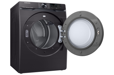 27" Samsung 7.5 Cu. Ft. Smart Electric Dryer With Steam Sanitize In Black Stainless Steel - DVE50R8500V