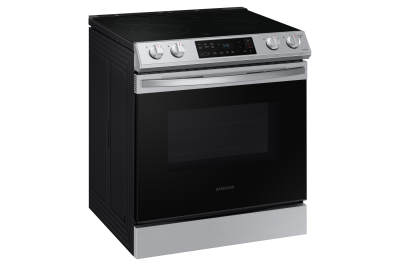 30" Samsung 6.3 Cu. Ft. Electric Range With Slide-in Design In Stainless Steel - NE63T8111SS/AC