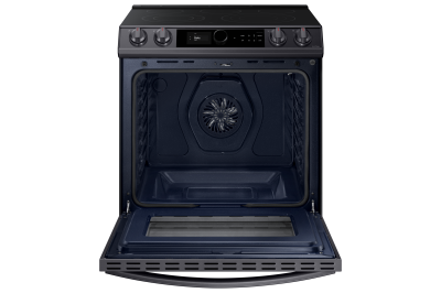 30" Samsung  6.3 Cu. Ft. Electric Range With True Convection And Air Fry In Black Stainless Steel - NE63T8711SG