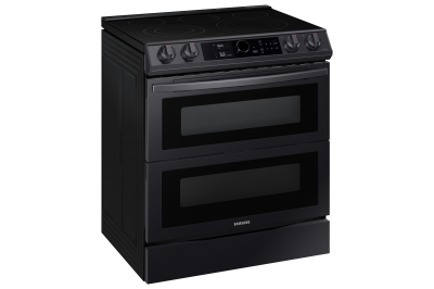 30" Samsung 6.3 Cu. Ft. Electric Range With Flex Duo And Air Fry In Black Stainless Steel - NE63T8751SG/AC