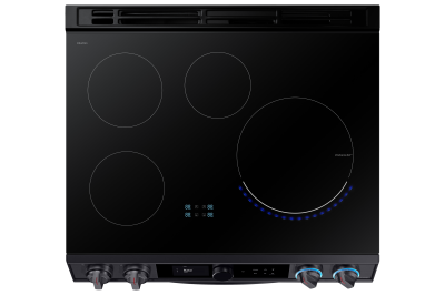 30" Samsung 6.3 Cu. Ft. Induction Range With Wi-Fi And Air Fry In Fingerprint Resistant Black Stainless Steel - NE63T8911SG/AC