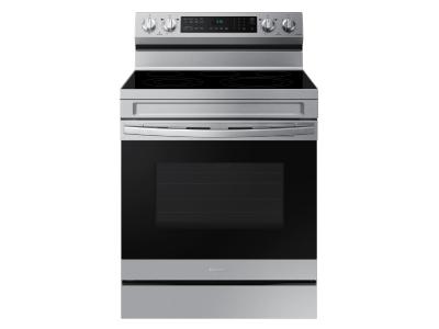 30" Samsung 6.3 Cu. Ft. Freestanding Electric Range With Air Fry And Wi-fi In Satinless Steel - NE63A6511SS