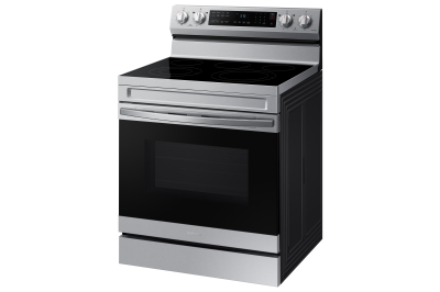 30" Samsung 6.3 Cu. Ft. Freestanding Electric Range With Air Fry And Wi-fi In Satinless Steel - NE63A6511SS