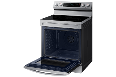 30" Samsung 6.3 Cu. Ft. Freestanding Electric Range With Air Fry And Wi-fi In Satinless Steel - NE63A6511SS