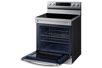 30" Samsung 6.3 Cu. Ft. Freestanding Electric Range With Air Fry And Wi-fi In Satinless Steel - NE63A6511SS