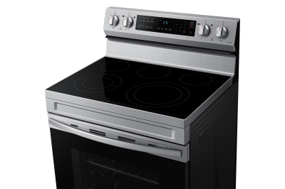 30" Samsung 6.3 Cu. Ft. Freestanding Electric Range With Air Fry And Wi-fi In Satinless Steel - NE63A6511SS