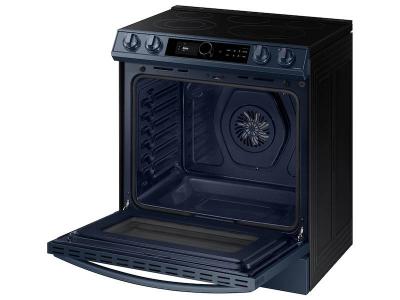 30" Samsung 6.3 Cu. Ft. Slide-in Electric Range with True Convection and Air Fry - NE63A8711QN/AC