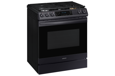 30" Samsung 6.0 Cu. Ft. Gas Range With True Convection And Air Fry in Black Stainless Steel - NX60T8511SG