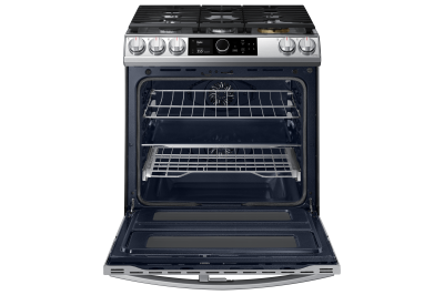 30" Samsung 6.3 Cu. Ft. Dual Fuel Range With True Convection And Air Fry - NY63T8751SS