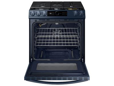 30" Samsung 6.0 Cu. Ft. Slide-in Gas Range with 22K Double Burner - NX60A8711QN/AA