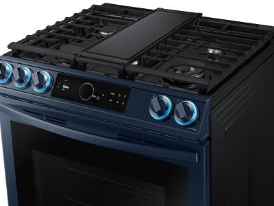 30" Samsung 6.0 Cu. Ft. Slide-in Gas Range with 22K Double Burner - NX60A8711QN/AA