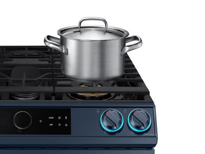 30" Samsung 6.0 Cu. Ft. Slide-in Gas Range with 22K Double Burner - NX60A8711QN/AA