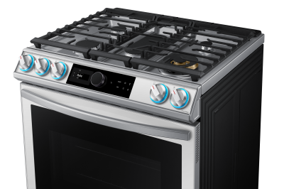 30" Samsung 6.0 Cu.Ft. Slide-in Gas Range with 22K Double Burner and Air Fry - NX60BB871112AA