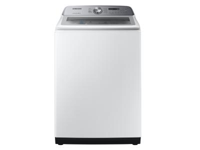 28" Samsung 5.8 Cu. Ft. Top Load Washer With Active WaterJet In White - WA50R5200AW