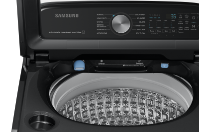 28" Samsung 5.8 Cu. Ft. Top Loading Washer With SmartThings In Black - WA50A5400AV