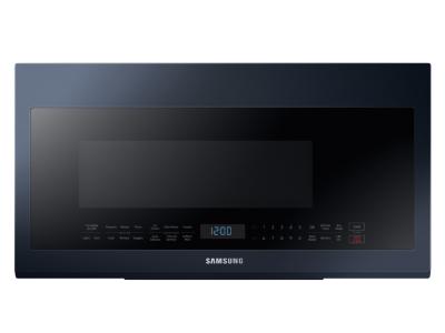 30" Samsung 2.1 Cu. Ft. Bespoke Over-the-Range Microwave In Navy Steel - ME21A706BQN/AC