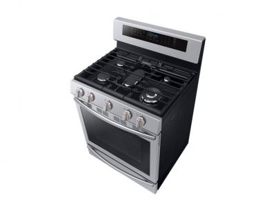 30'' Samsung Gas Range with 20 K BTU Dual Burner 5.8 cf NX58M6650WS