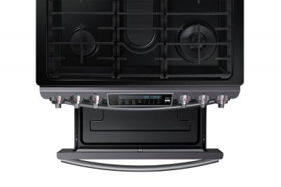 30" Samsung Gas Range with 18K Dual Power Burner, 5.8 cu.ft NX58K9500WG