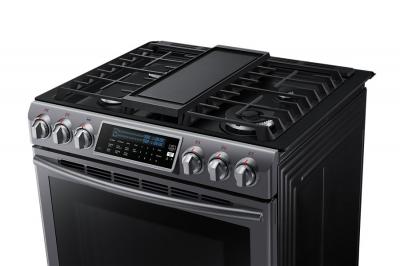 30" Samsung Gas Range with 18K Dual Power Burner, 5.8 cu.ft NX58K9500WG