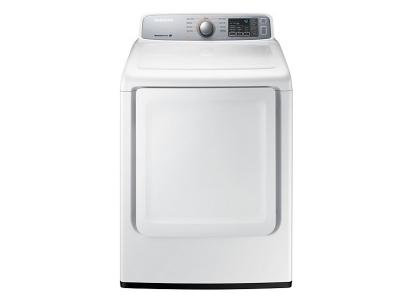 27" Samsung 7.4 cu.ft Electric Top-Load Dryer (White) - DV45H7000EW