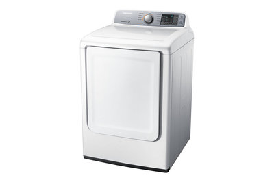 27" Samsung 7.4 cu.ft Electric Top-Load Dryer (White) - DV45H7000EW