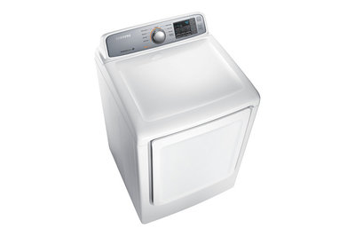 27" Samsung 7.4 cu.ft Electric Top-Load Dryer (White) - DV45H7000EW